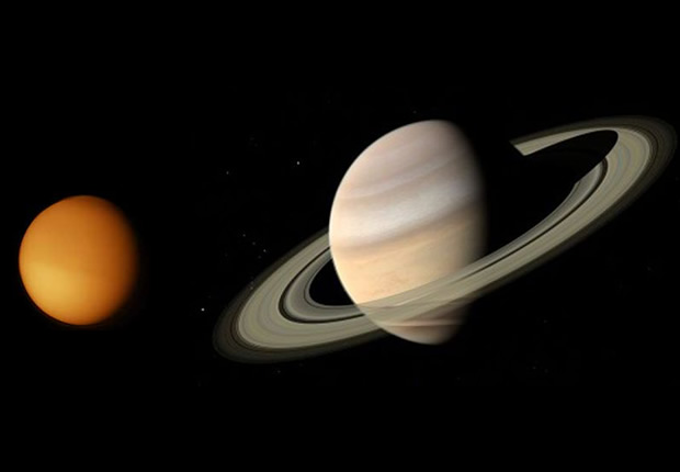Saturn and Moons